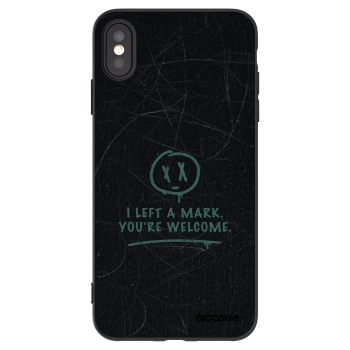 Picasee Μαύρη θήκη σιλικόνης για Apple iPhone XS Max - LEFT A MARK