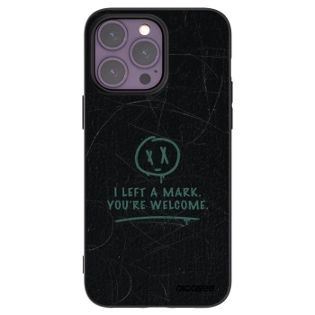 Picasee Μαύρη θήκη σιλικόνης για Apple iPhone 14 Pro Max - LEFT A MARK