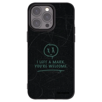 Picasee Μαύρη θήκη σιλικόνης για Apple iPhone 15 Pro Max - LEFT A MARK