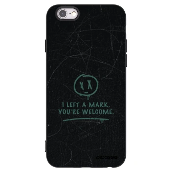 Picasee Μαύρη θήκη σιλικόνης για Apple iPhone 6/6S - LEFT A MARK