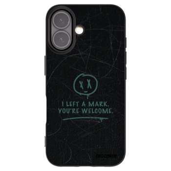 Picasee Μαύρη θήκη σιλικόνης για Apple iPhone 16 - LEFT A MARK