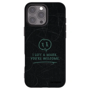 Picasee Μαύρη θήκη σιλικόνης για Apple iPhone 16 Pro Max - LEFT A MARK