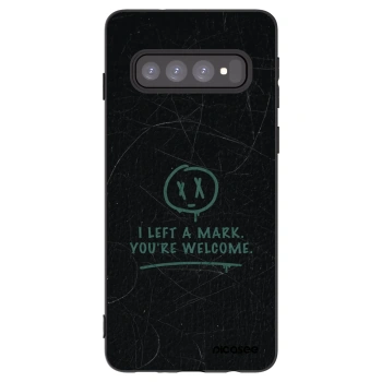 Picasee Μαύρη θήκη σιλικόνης για Samsung Galaxy S10 G973 - LEFT A MARK