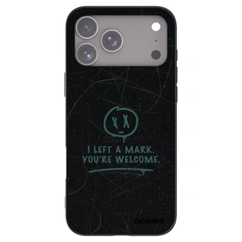 Picasee Μαύρη θήκη σιλικόνης για Apple iPhone 17 Pro Max - LEFT A MARK