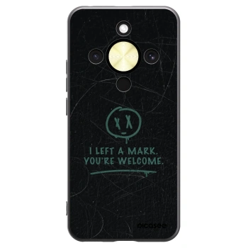 Picasee Μαύρη θήκη σιλικόνης για Honor Magic8 Lite 5G - LEFT A MARK