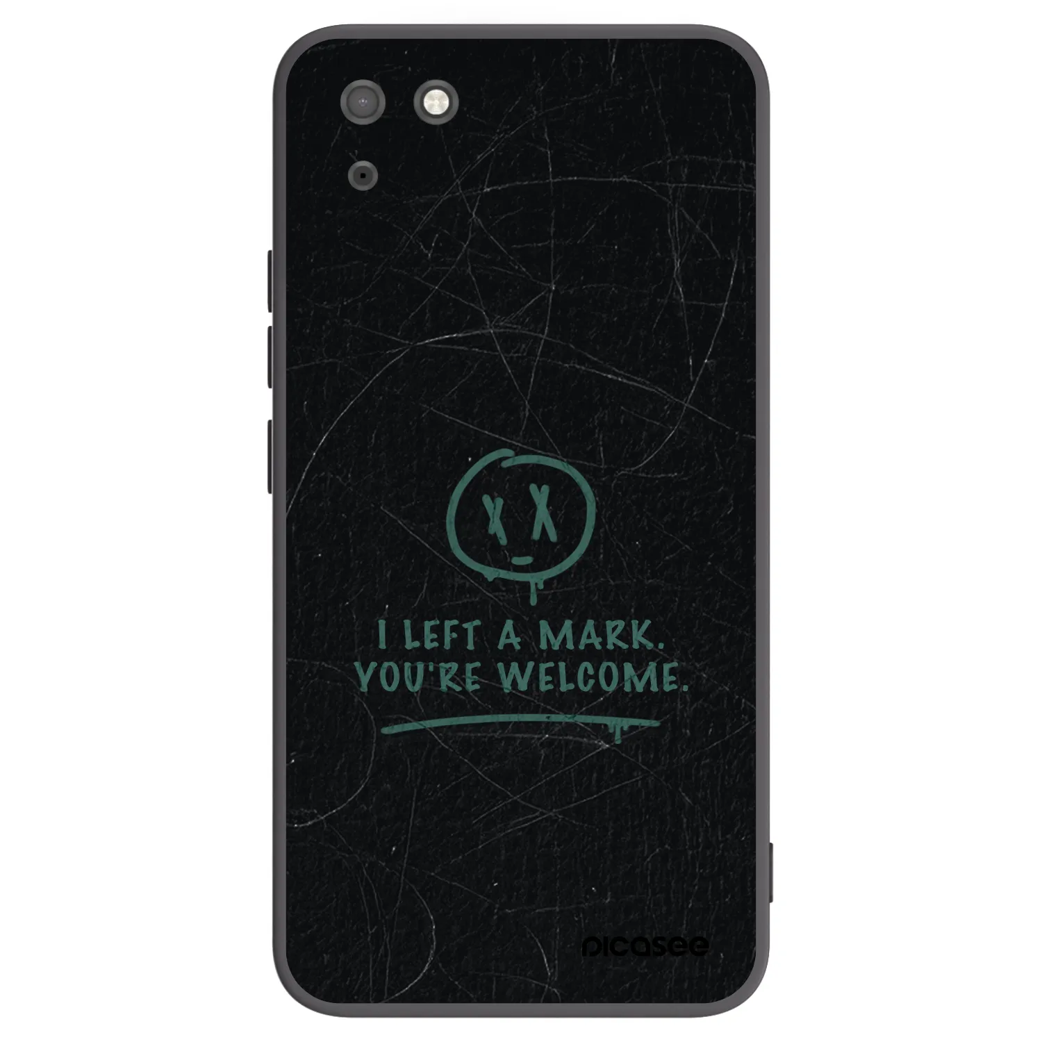 Picasee Μαύρη θήκη σιλικόνης για Huawei Y5P - LEFT A MARK
