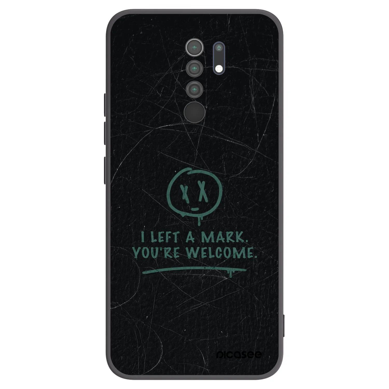 Picasee Μαύρη θήκη σιλικόνης για Xiaomi Redmi 9 - LEFT A MARK