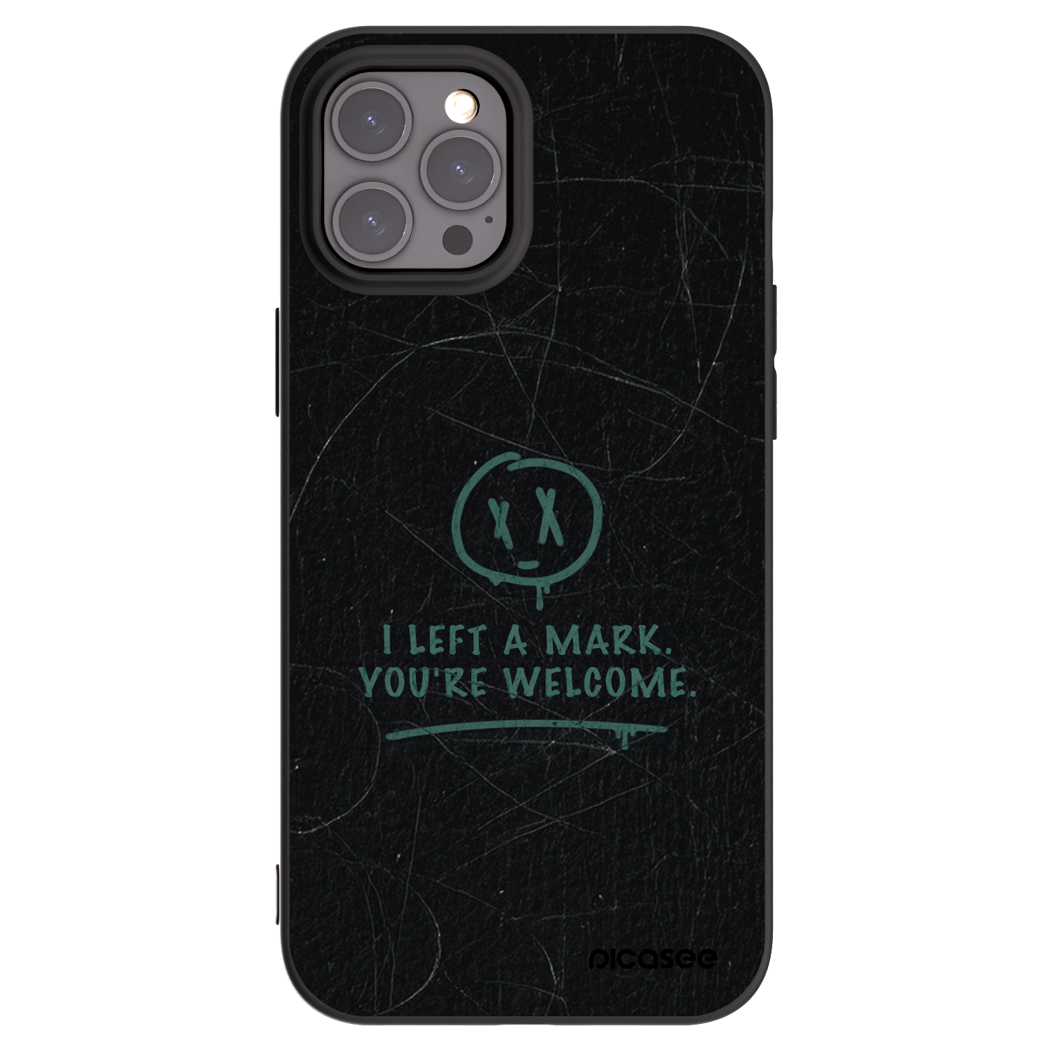 Picasee Μαύρη θήκη σιλικόνης για Apple iPhone 12 Pro Max - LEFT A MARK