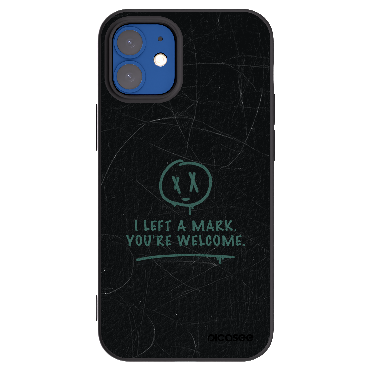 Picasee Μαύρη θήκη σιλικόνης για Apple iPhone 12 mini - LEFT A MARK