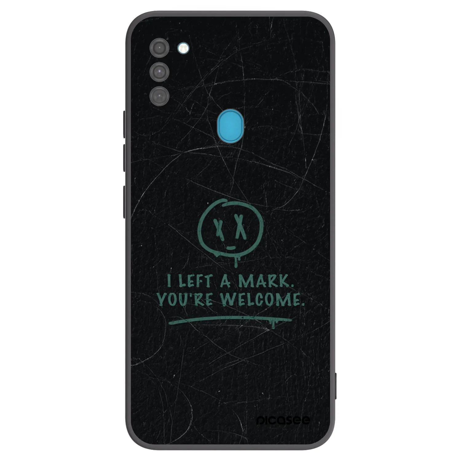 Picasee Μαύρη θήκη σιλικόνης για Samsung Galaxy M11 - LEFT A MARK