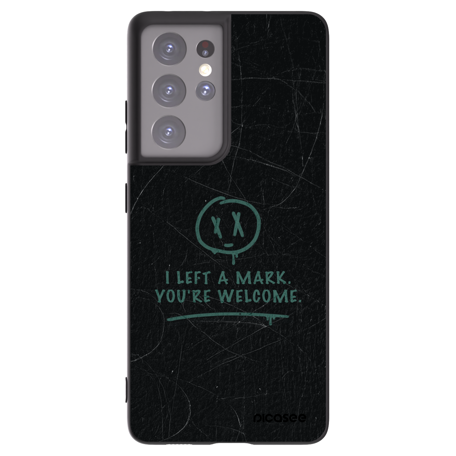 Picasee Μαύρη θήκη σιλικόνης για Samsung Galaxy S21 Ultra 5G G998B - LEFT A MARK