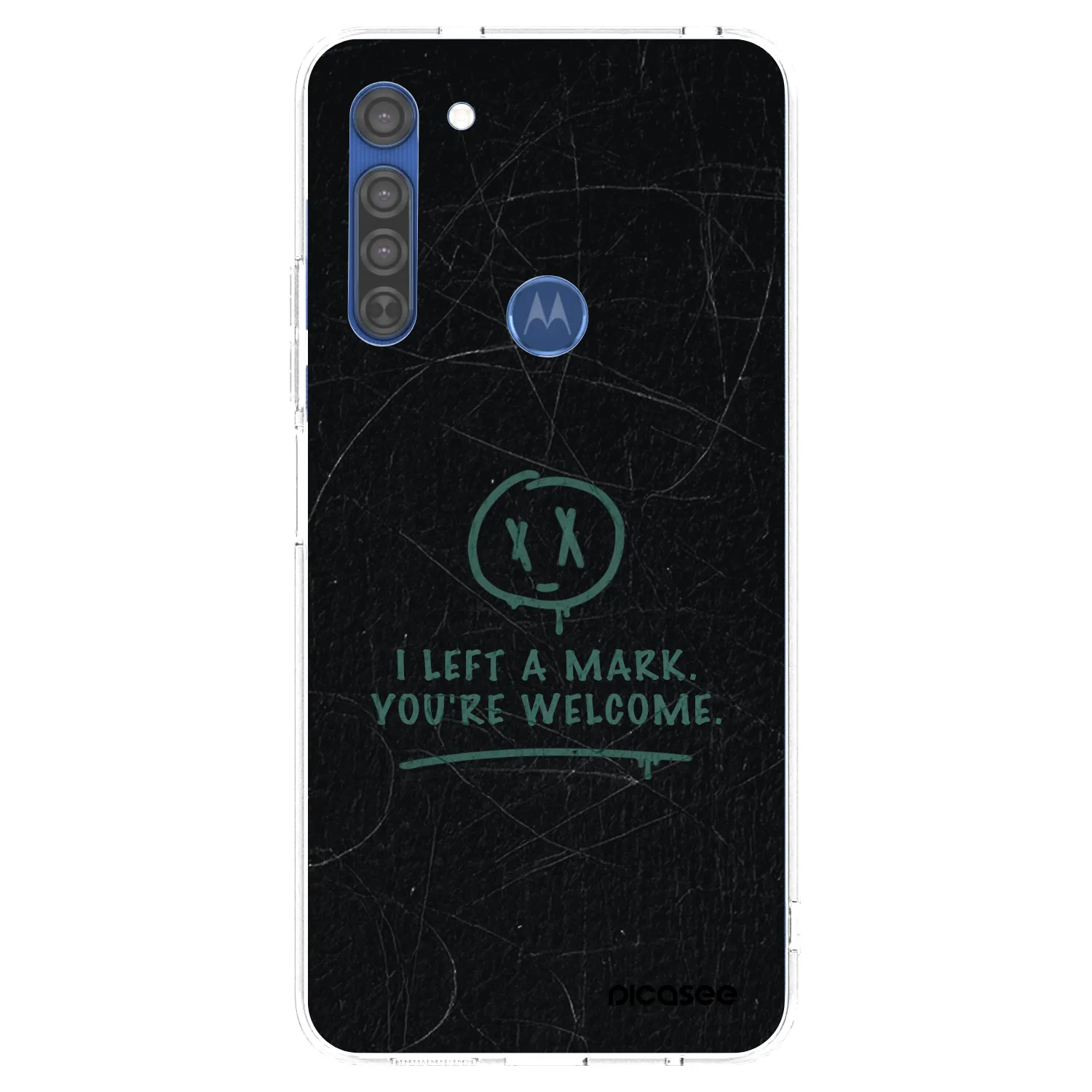 Picasee διαφανής θήκη σιλικόνης Motorola Moto G8 - LEFT A MARK