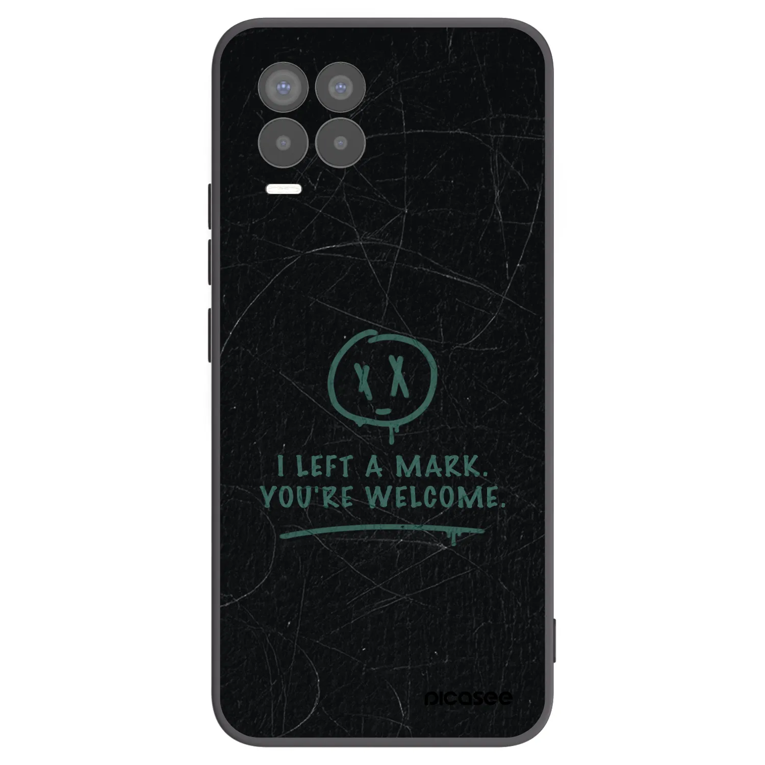 Picasee Μαύρη θήκη σιλικόνης για Realme 8 Pro - LEFT A MARK