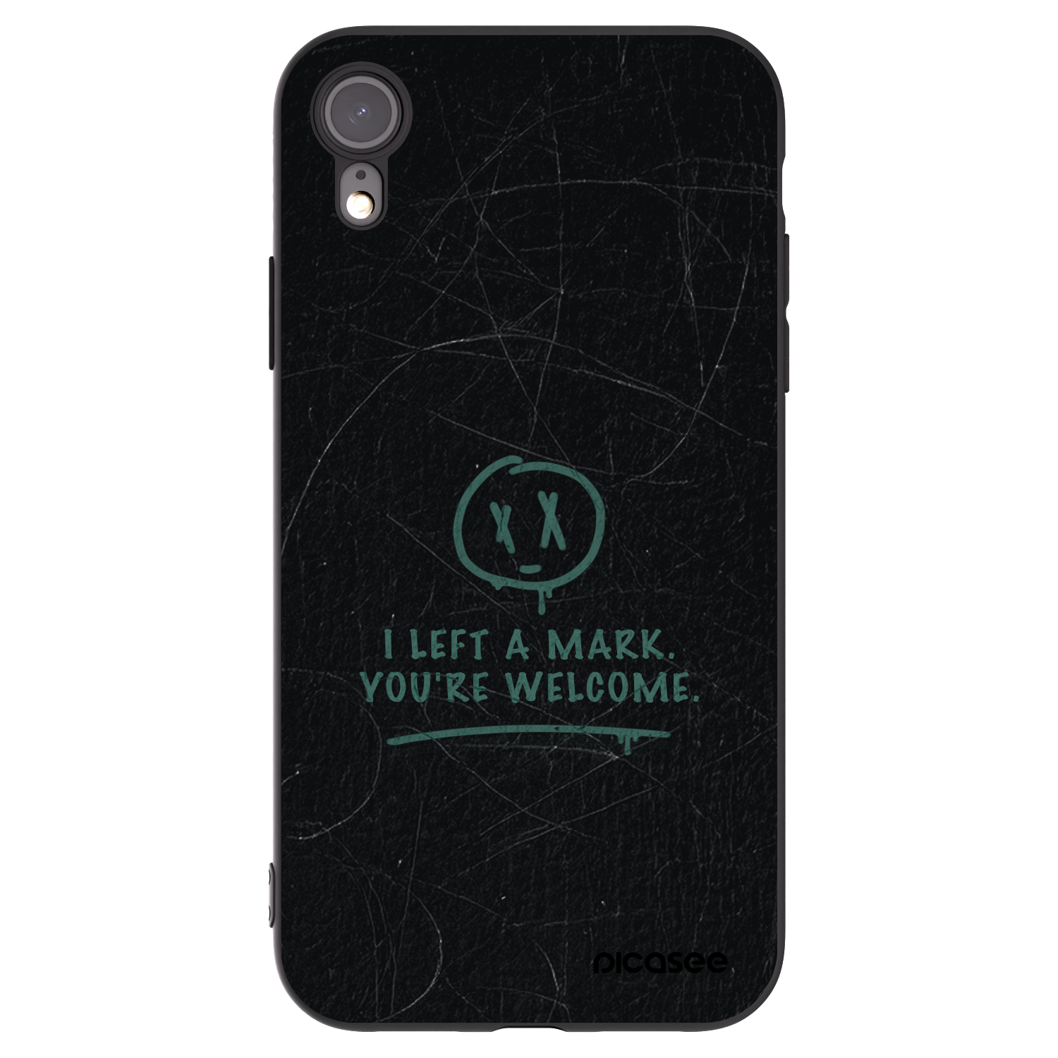 Picasee Μαύρη θήκη σιλικόνης για Apple iPhone XR - LEFT A MARK