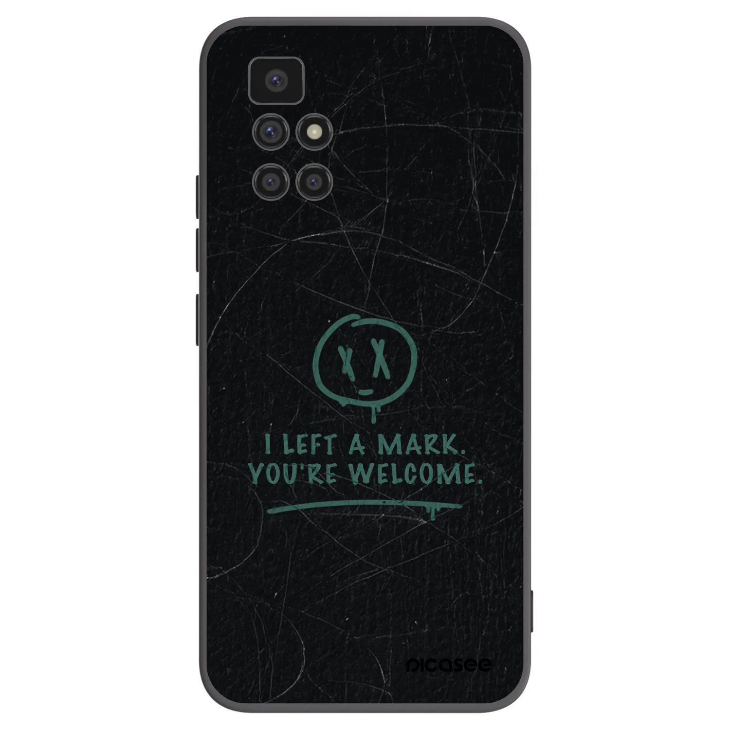 Picasee Μαύρη θήκη σιλικόνης για Xiaomi Redmi 10 - LEFT A MARK