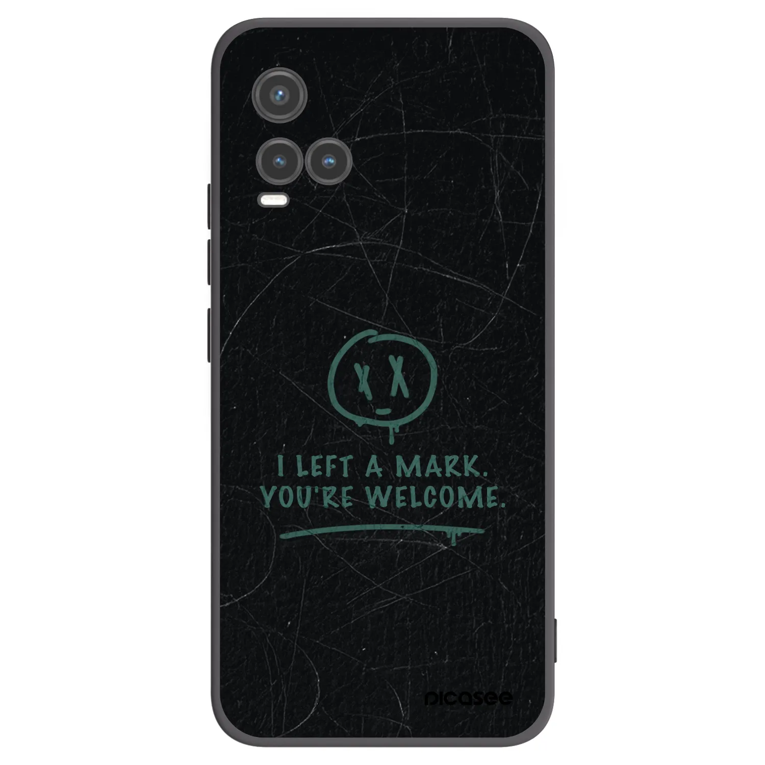 Picasee Μαύρη θήκη σιλικόνης για Vivo Y33s - LEFT A MARK