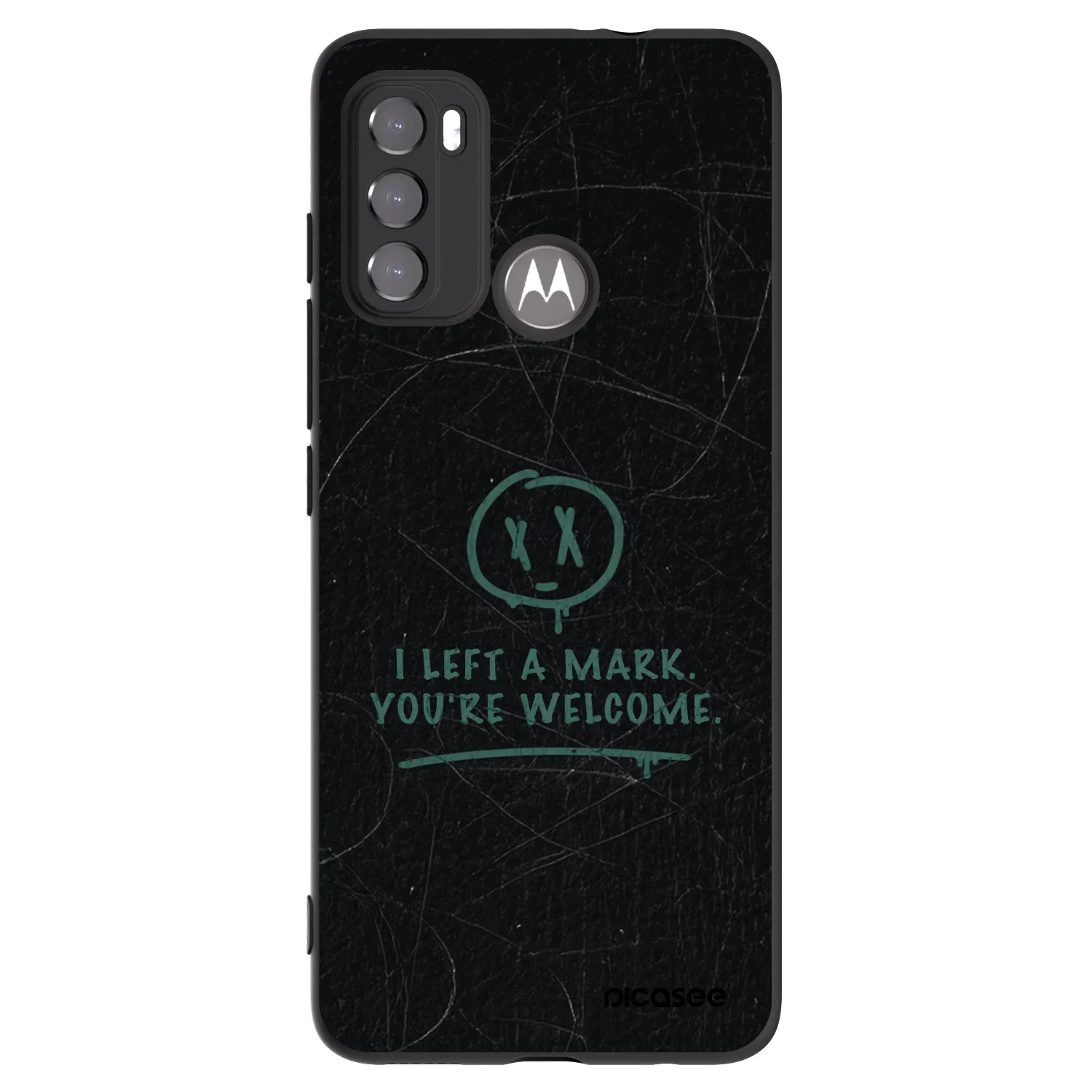 Picasee Μαύρη θήκη σιλικόνης για Motorola Moto G60 - LEFT A MARK