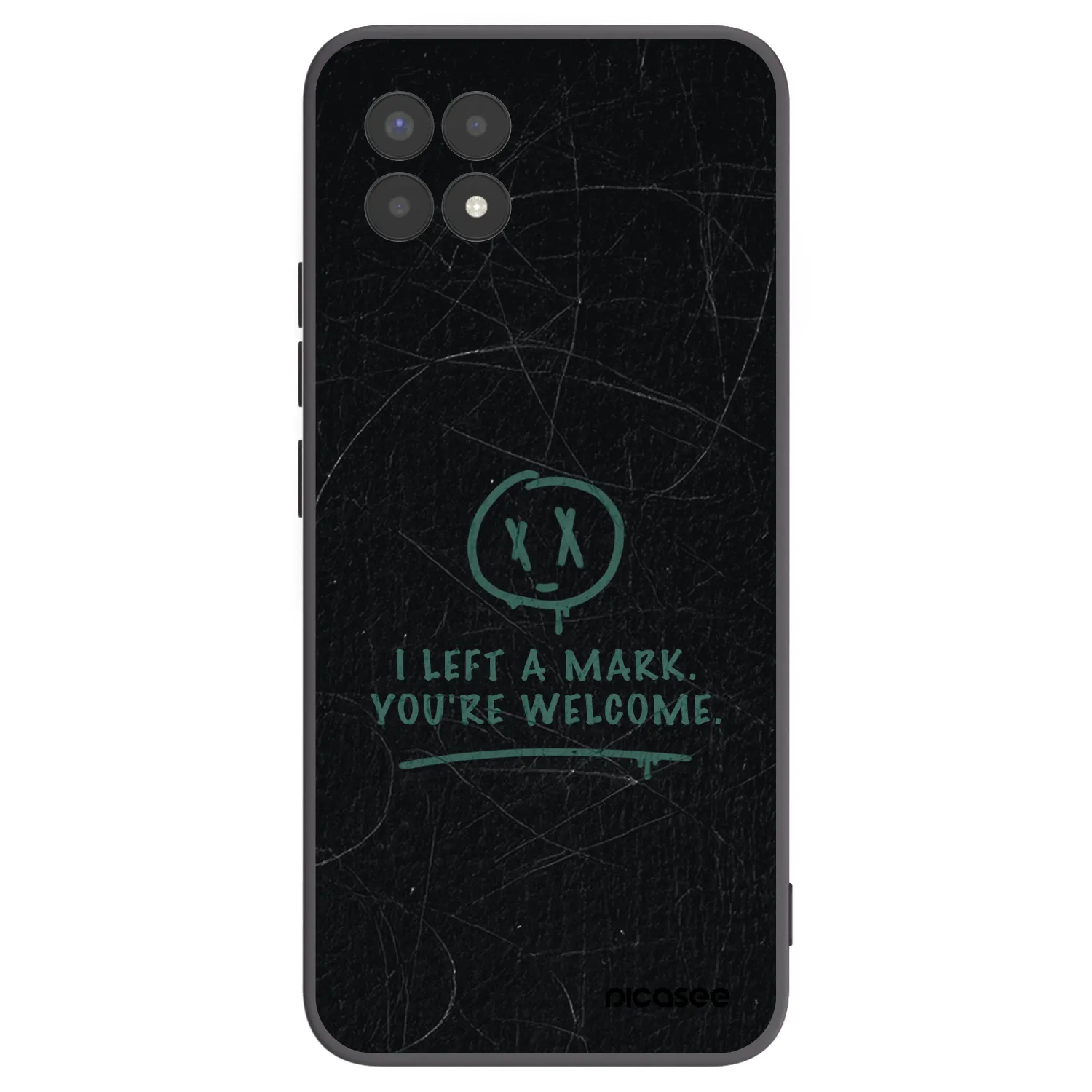 Picasee Μαύρη θήκη σιλικόνης για Realme 8i - LEFT A MARK