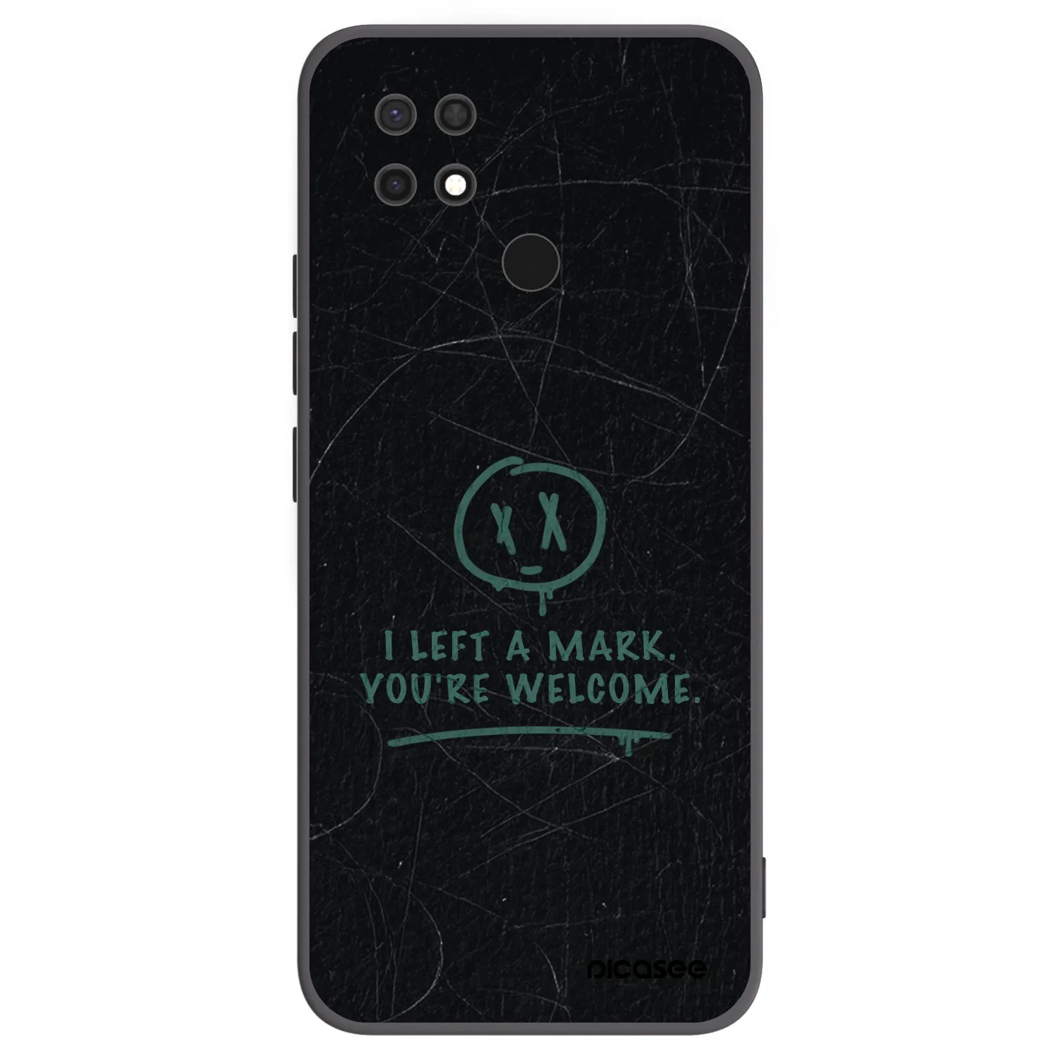 Picasee Μαύρη θήκη σιλικόνης για Xiaomi Redmi 10C - LEFT A MARK