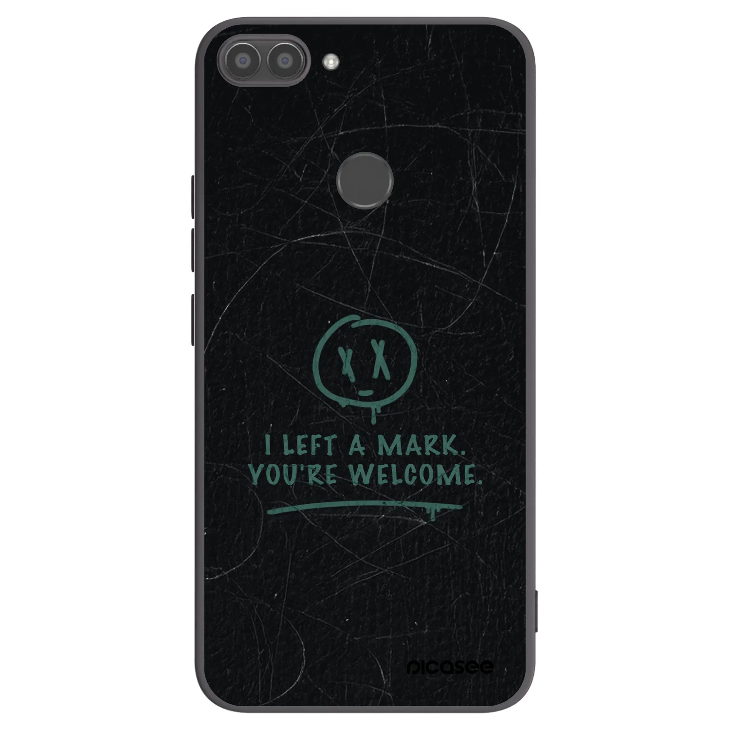 Picasee Μαύρη θήκη σιλικόνης για Huawei P Smart - LEFT A MARK