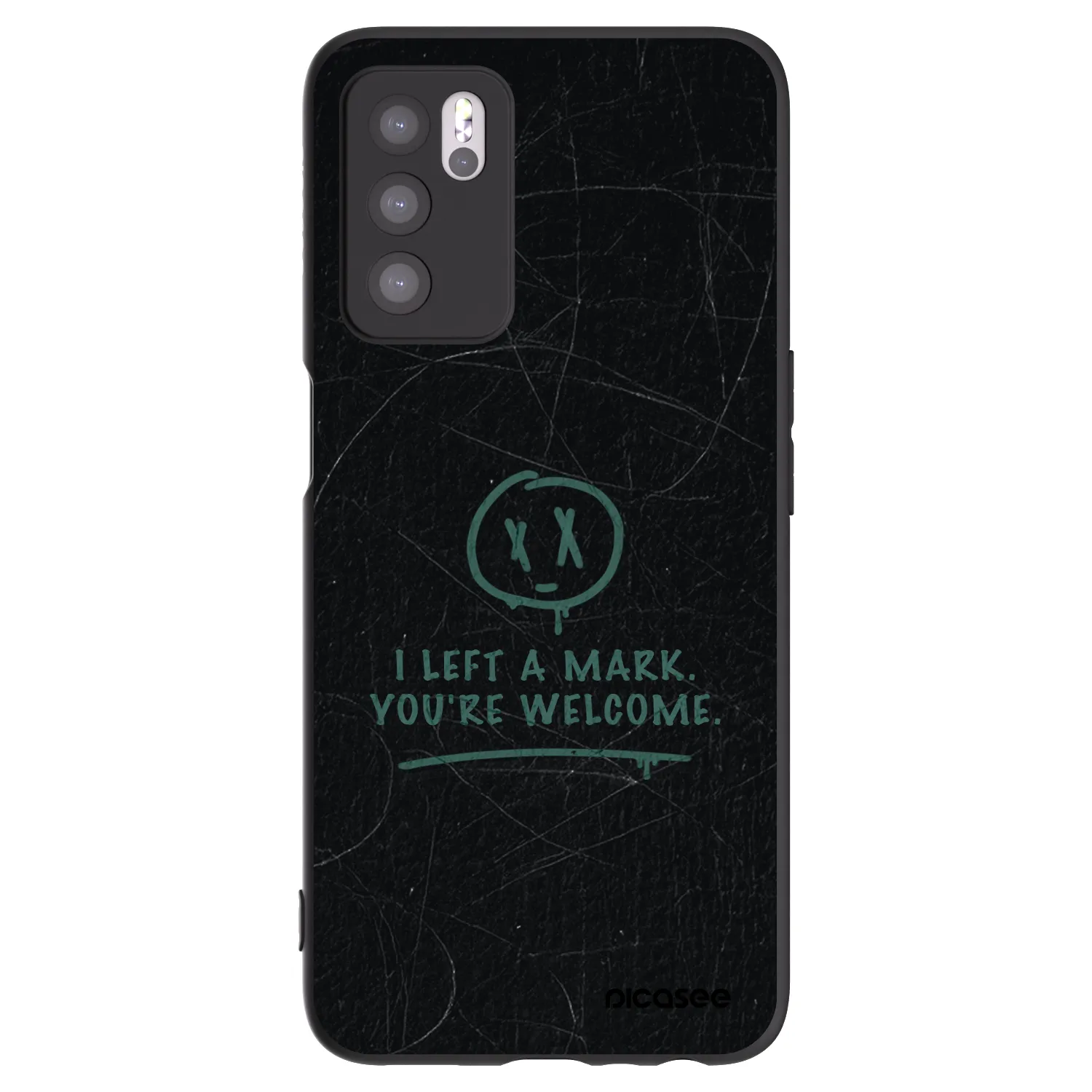 Picasee Μαύρη θήκη σιλικόνης για OPPO A16s - LEFT A MARK