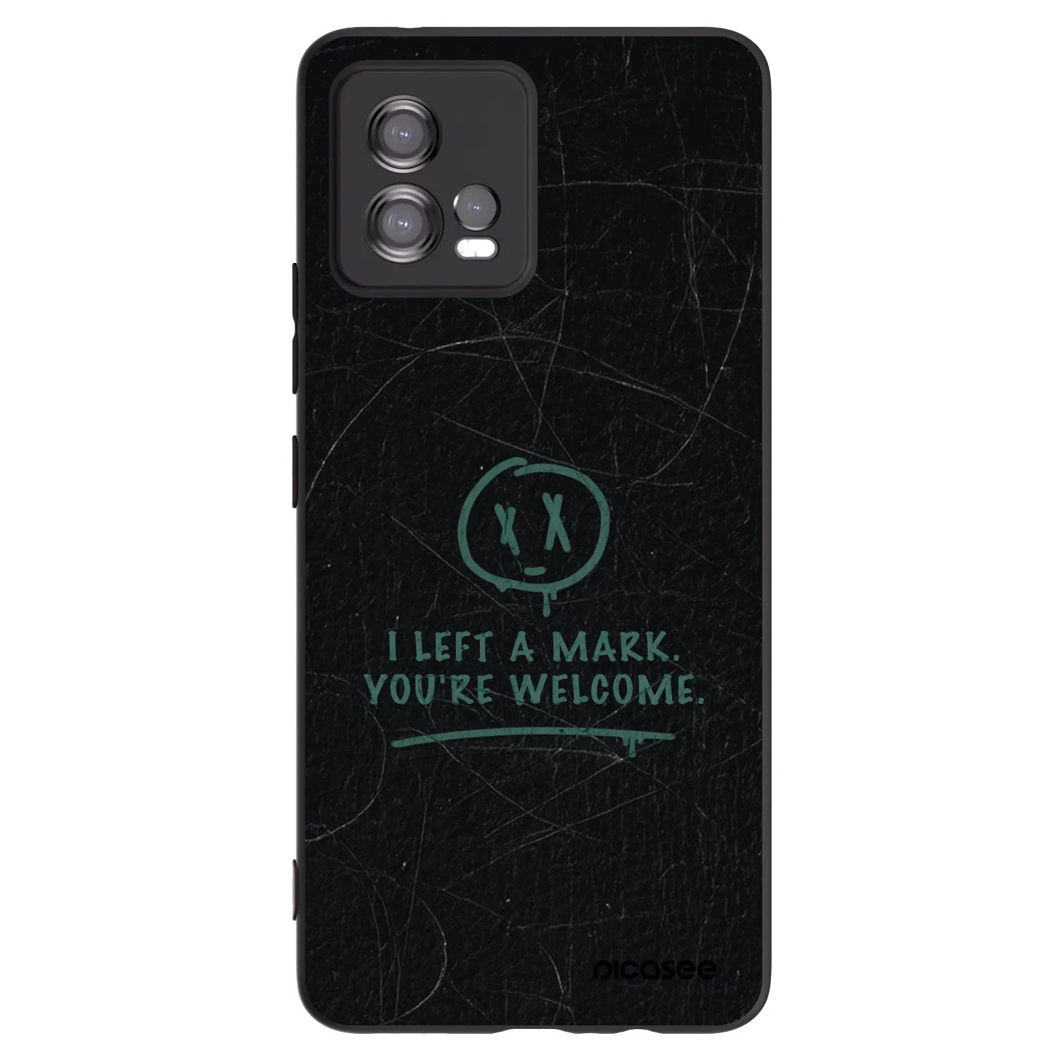 Picasee Μαύρη θήκη σιλικόνης για Motorola Moto G72 - LEFT A MARK