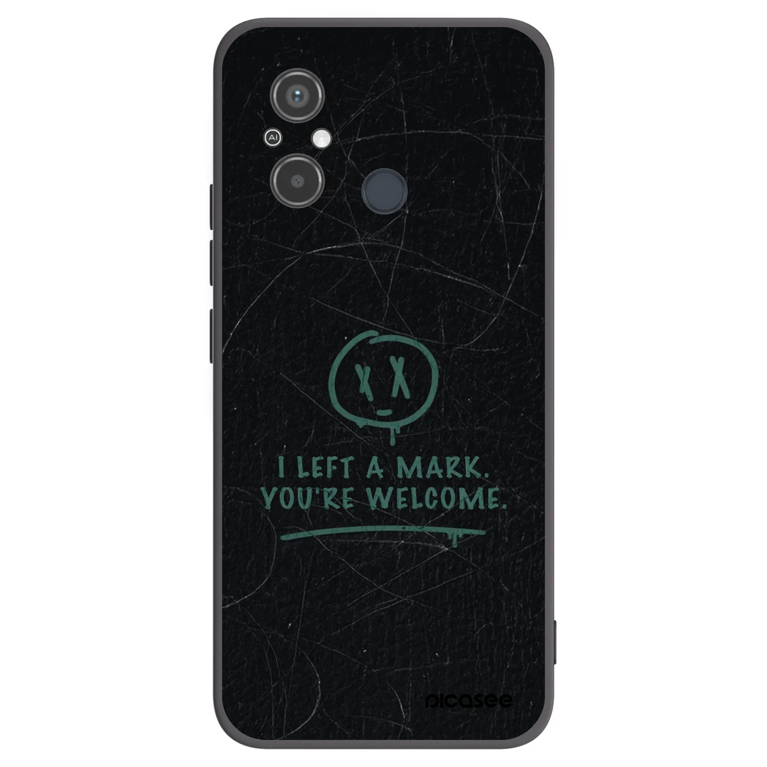 Picasee Μαύρη θήκη σιλικόνης για Xiaomi Redmi 12C - LEFT A MARK