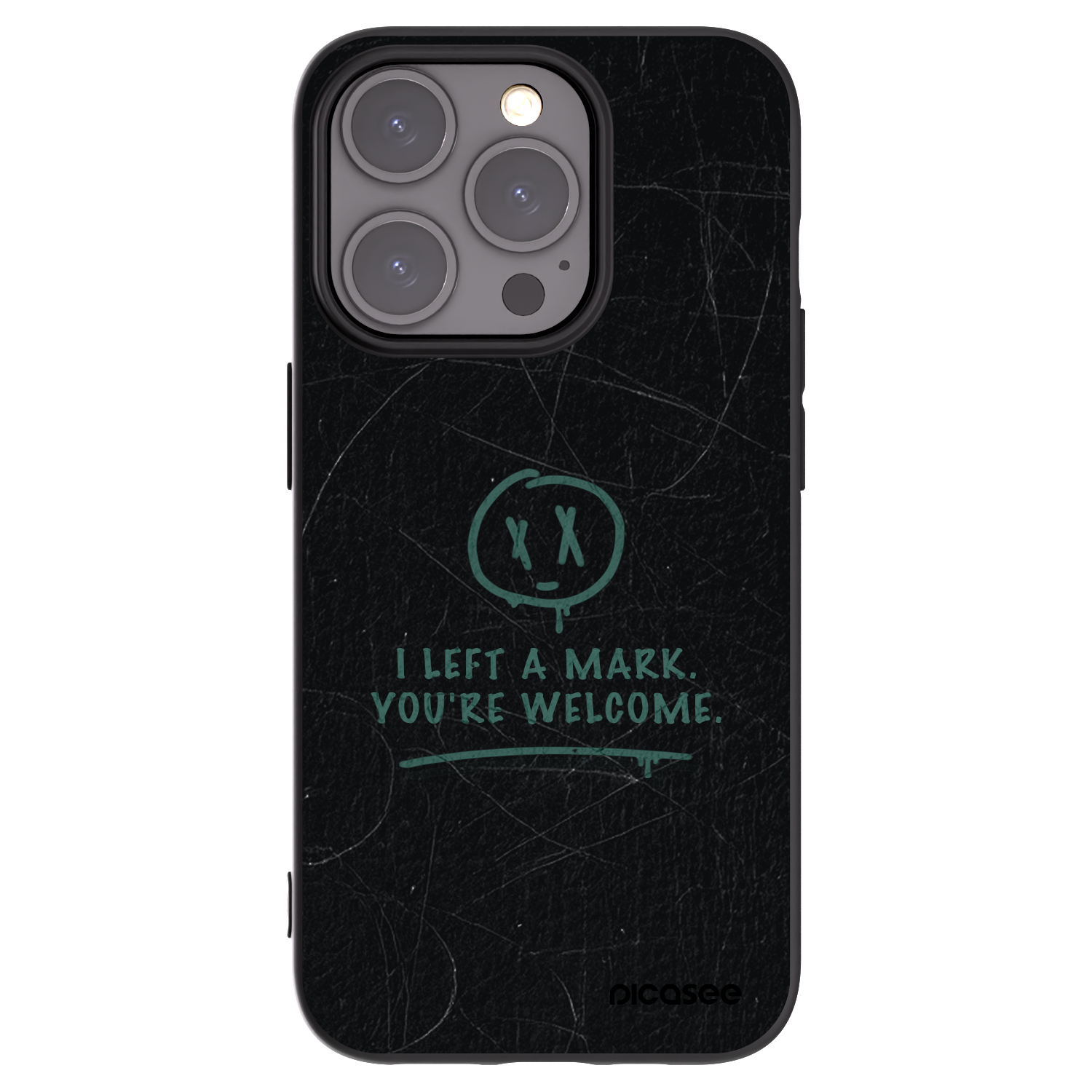 Picasee Μαύρη θήκη σιλικόνης για Apple iPhone 15 Pro - LEFT A MARK