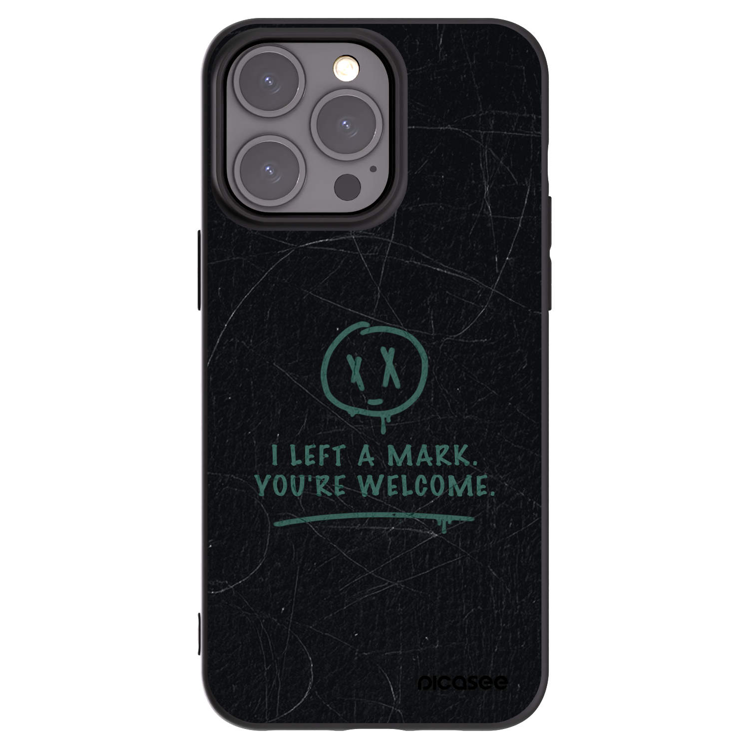 Picasee Μαύρη θήκη σιλικόνης για Apple iPhone 15 Pro Max - LEFT A MARK