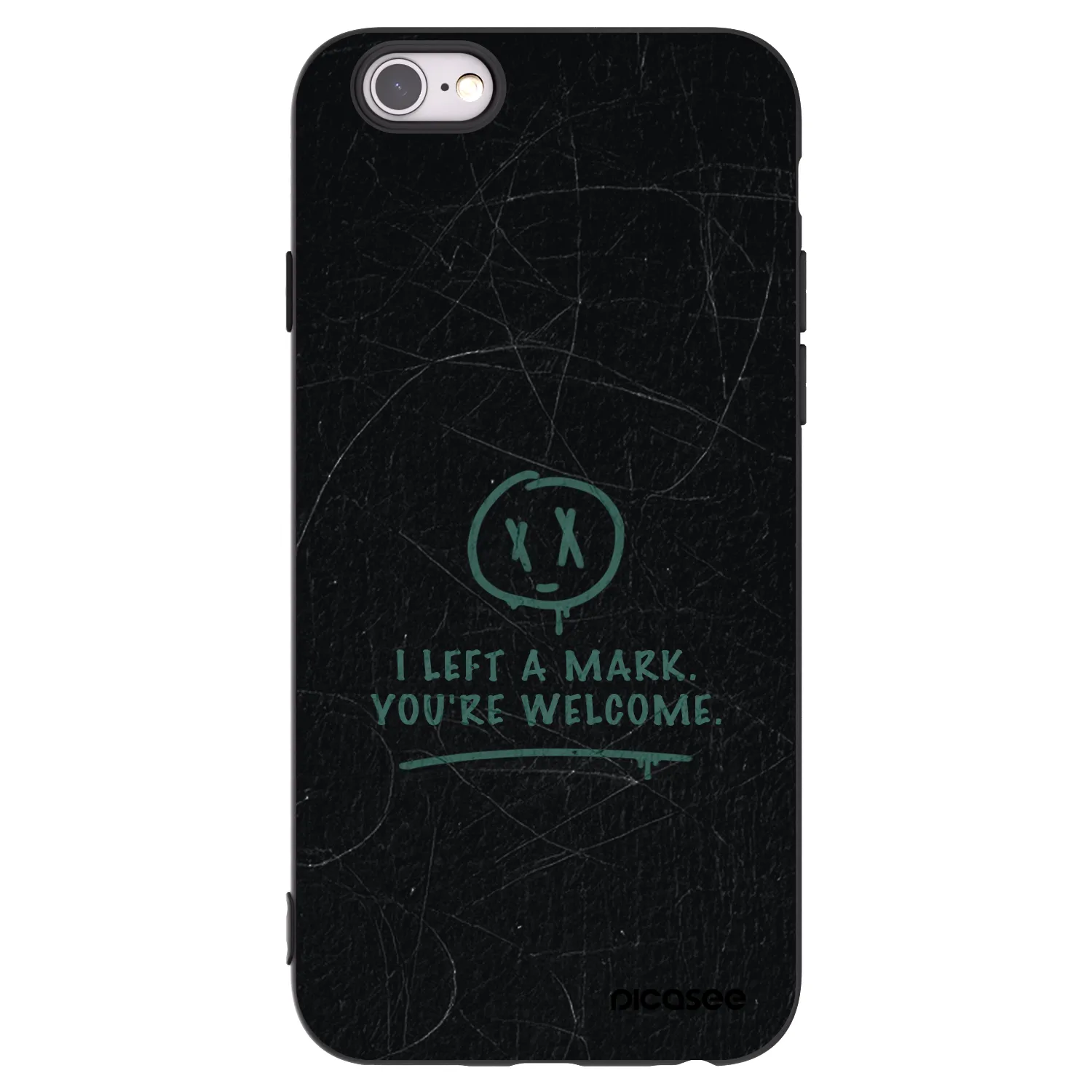 Picasee Μαύρη θήκη σιλικόνης για Apple iPhone 6/6S - LEFT A MARK