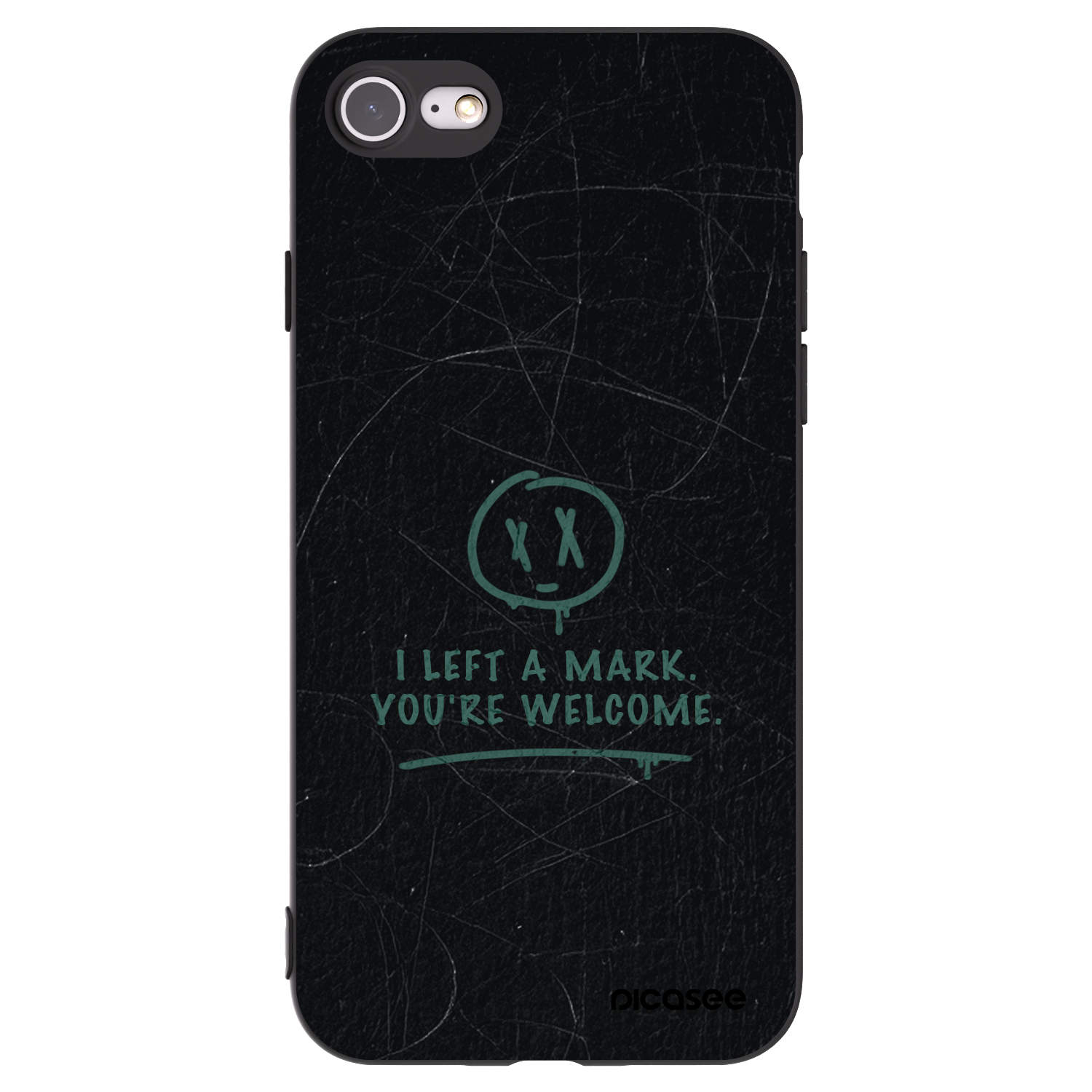 Picasee Μαύρη θήκη σιλικόνης για Apple iPhone 7 - LEFT A MARK