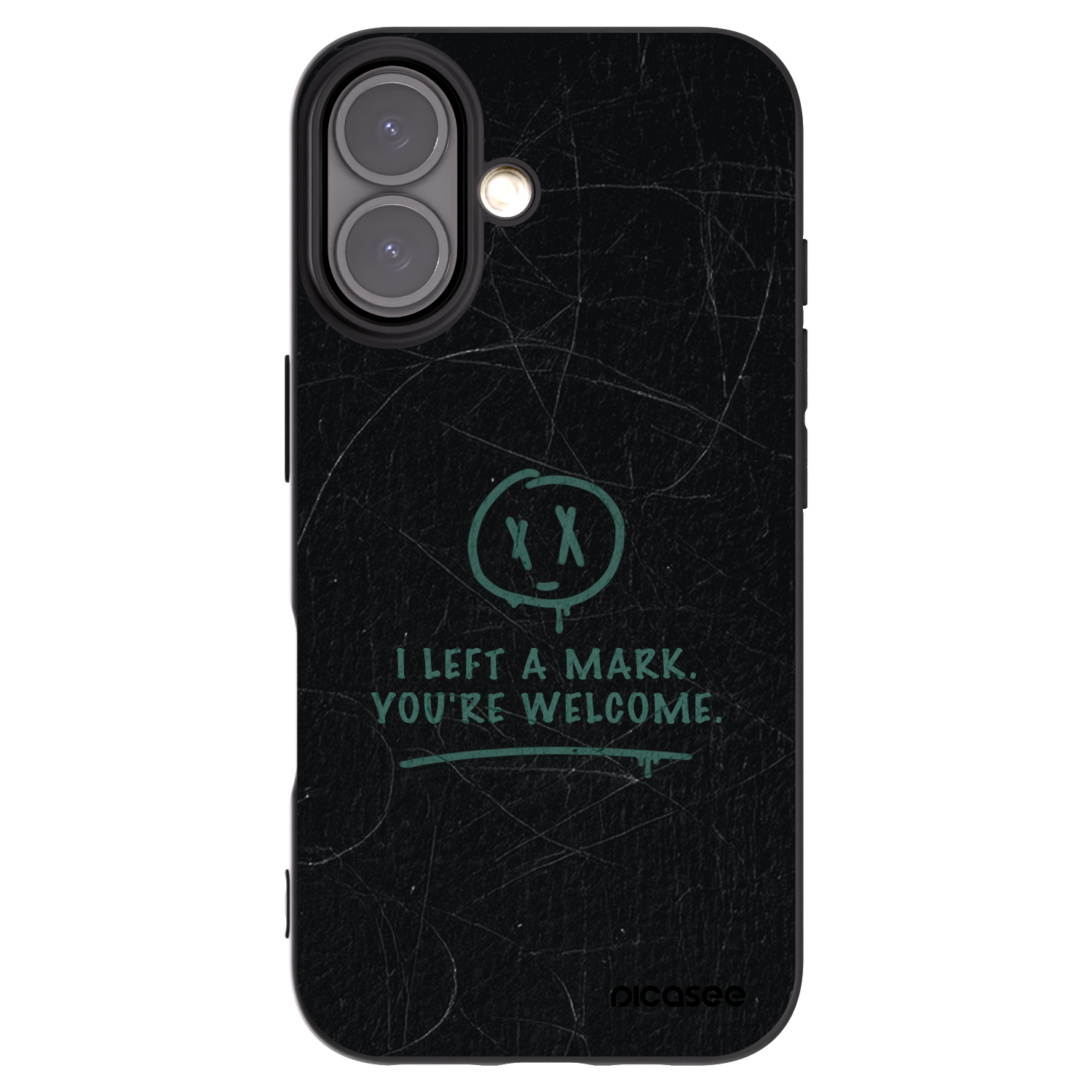 Picasee Μαύρη θήκη σιλικόνης για Apple iPhone 16 - LEFT A MARK