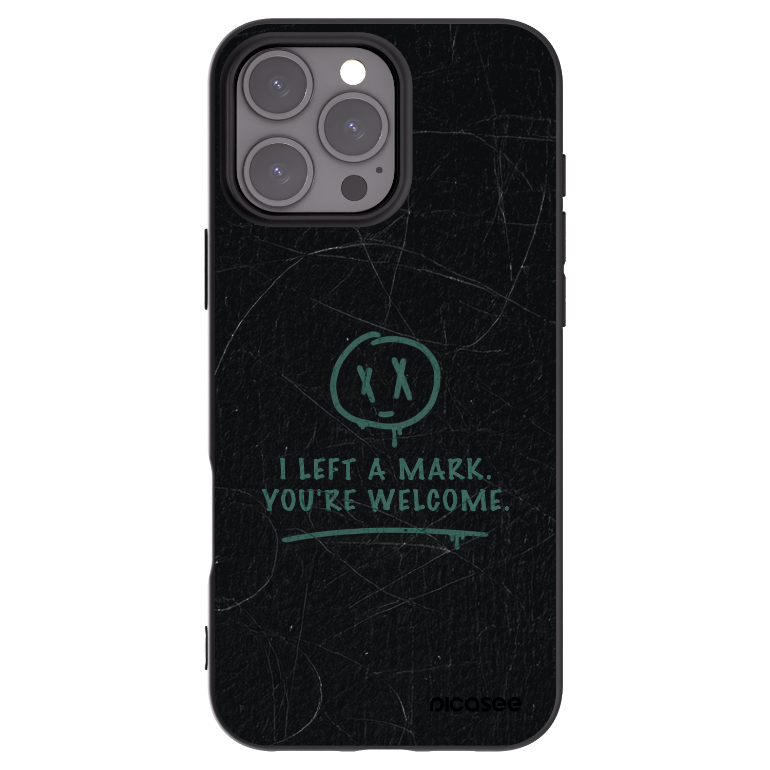 Picasee Μαύρη θήκη σιλικόνης για Apple iPhone 16 Pro Max - LEFT A MARK
