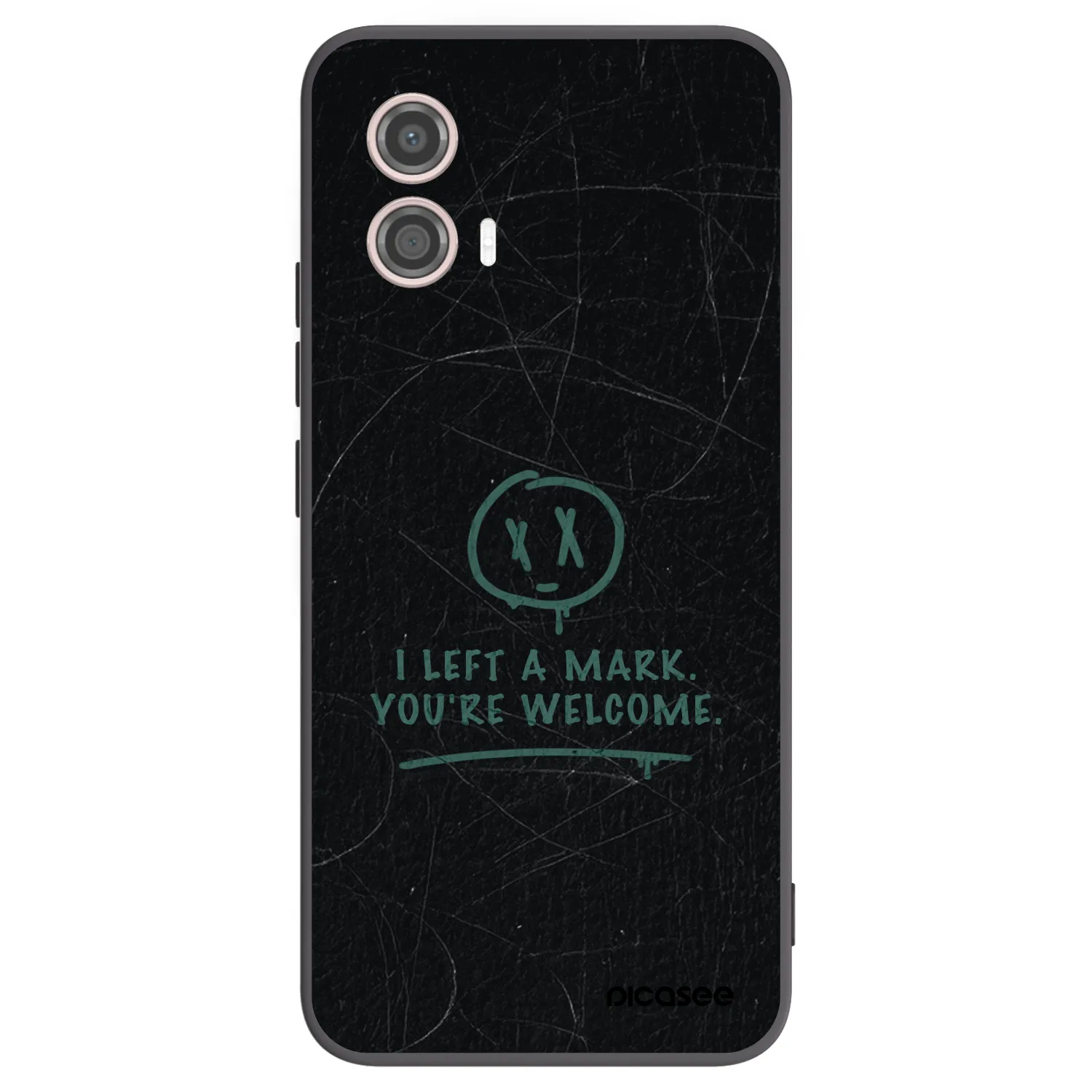 Picasee Μαύρη θήκη σιλικόνης για Motorola Moto G53 5G - LEFT A MARK