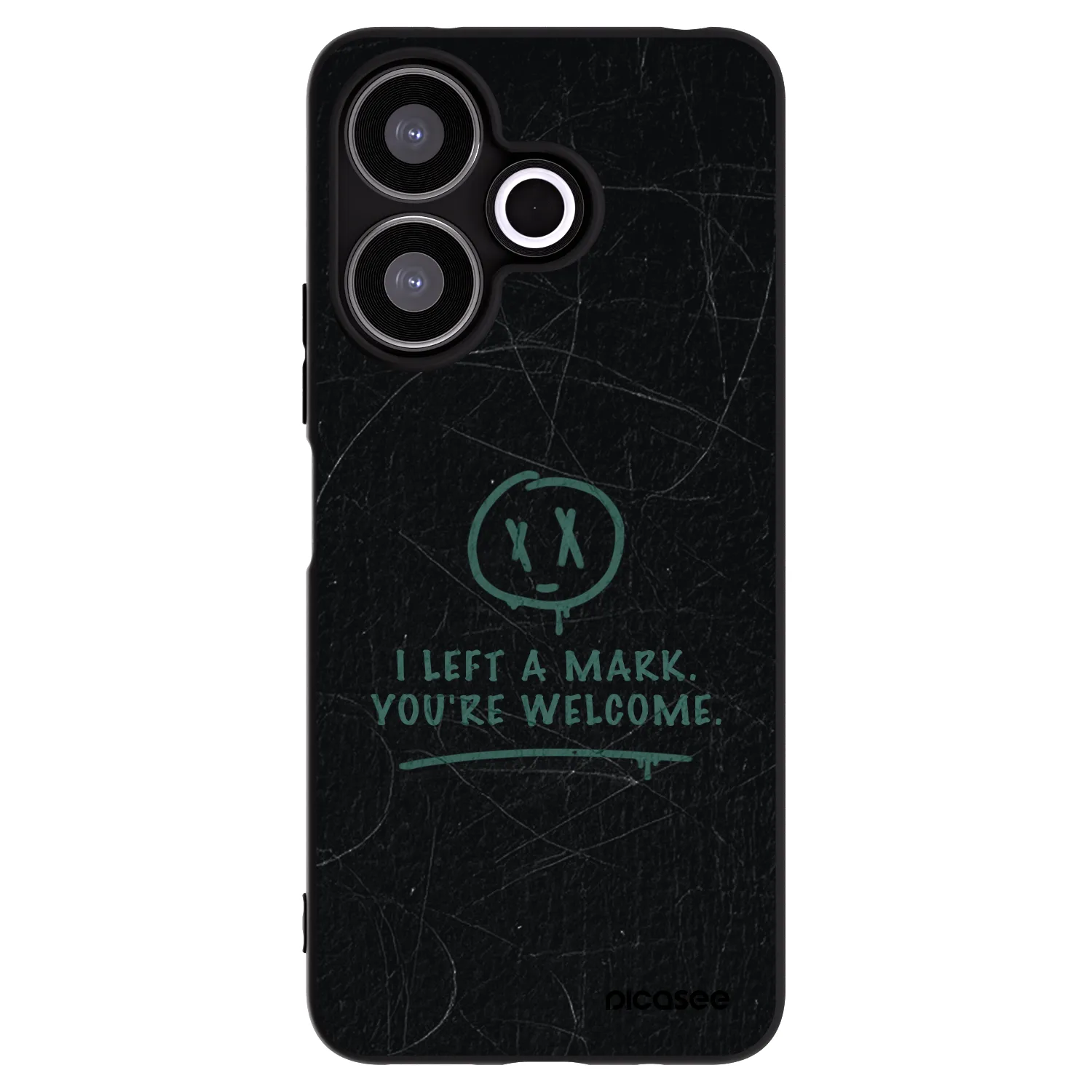 Picasee Μαύρη θήκη σιλικόνης για Xiaomi Redmi 13 4G - LEFT A MARK