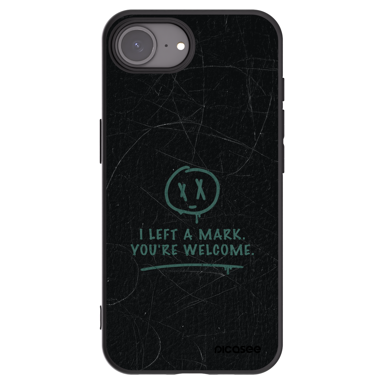 Picasee Μαύρη θήκη σιλικόνης για Apple iPhone 16e - LEFT A MARK