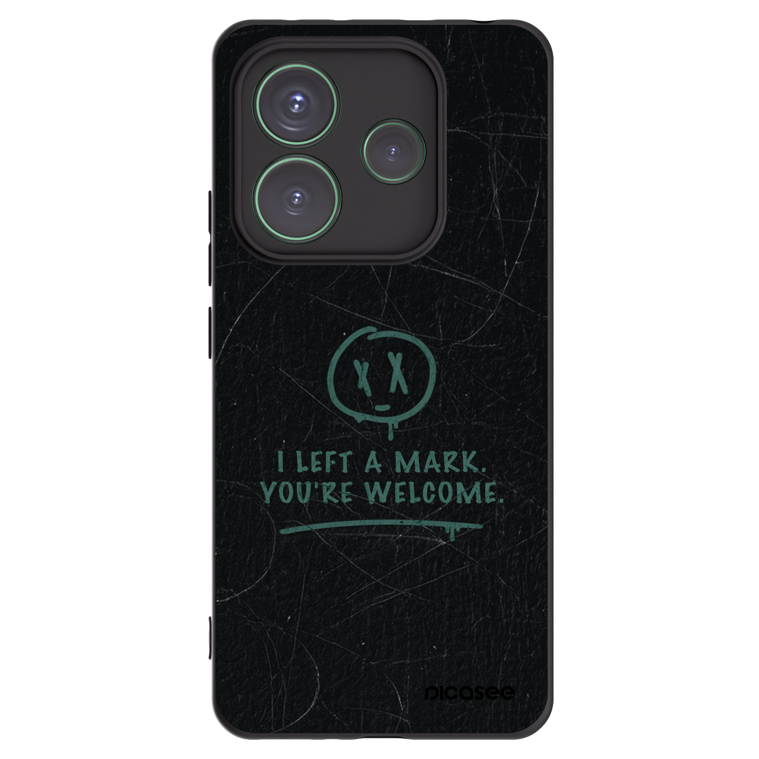 Picasee Μαύρη θήκη σιλικόνης για Xiaomi Redmi Note 14 5G - LEFT A MARK