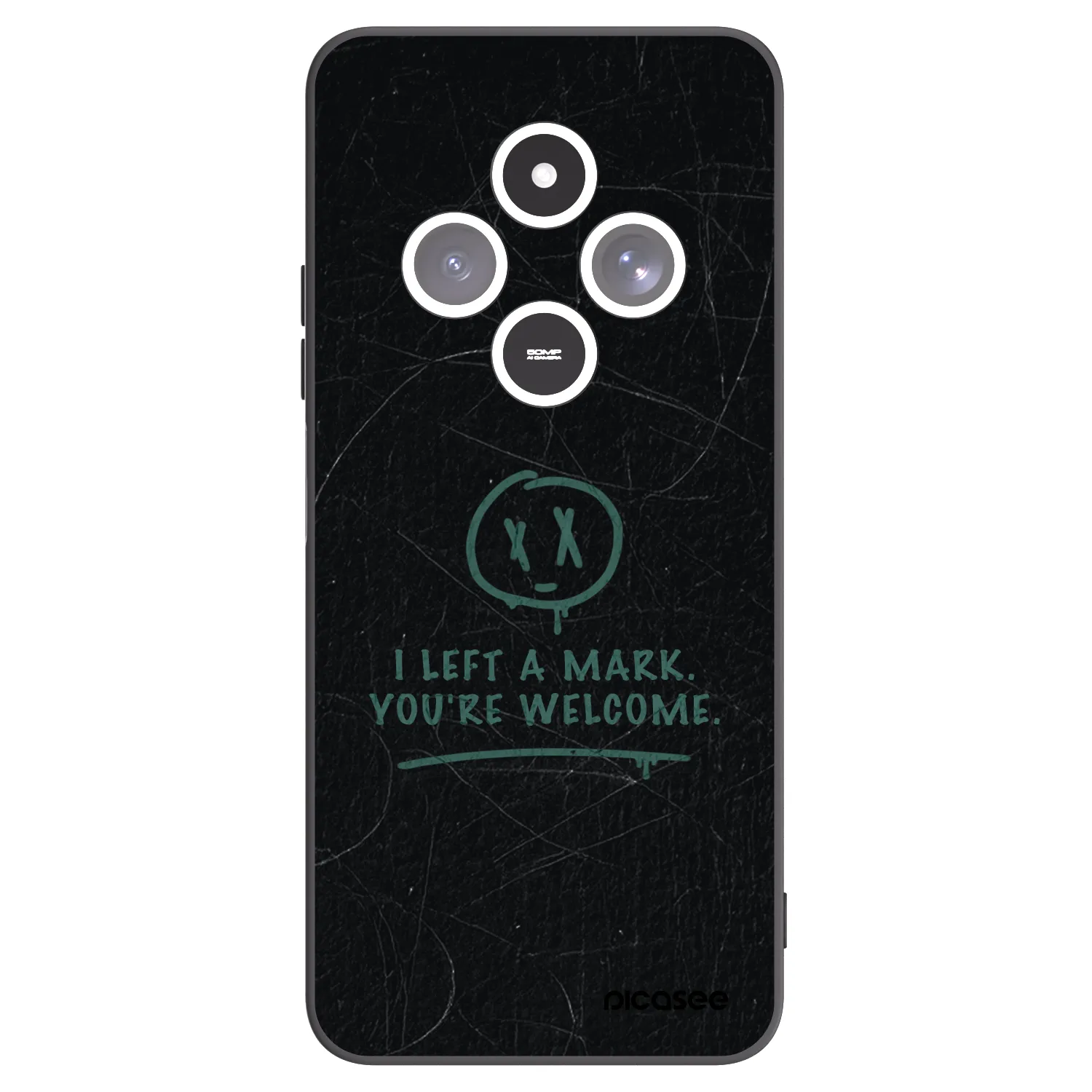 Picasee Μαύρη θήκη σιλικόνης για Xiaomi Redmi 14C - LEFT A MARK