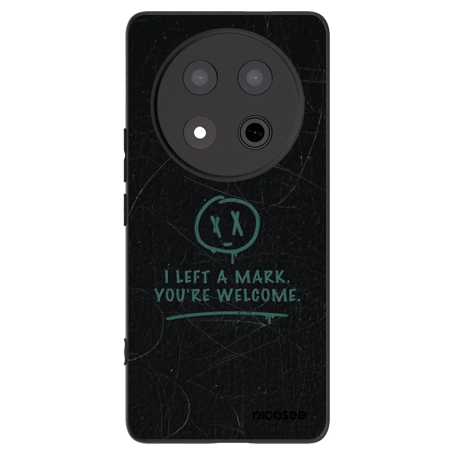 Picasee Μαύρη θήκη σιλικόνης για Honor Magic7 Lite 5G - LEFT A MARK
