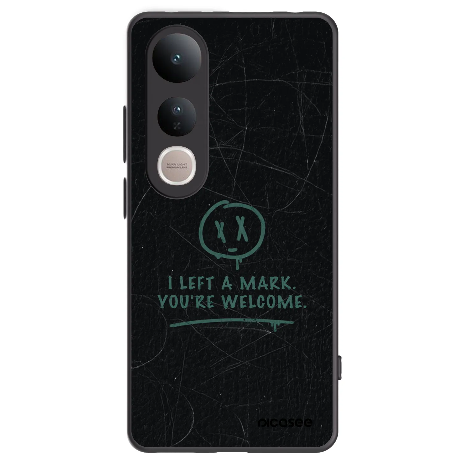 Picasee Μαύρη θήκη σιλικόνης για Vivo V50 Lite 5G - LEFT A MARK