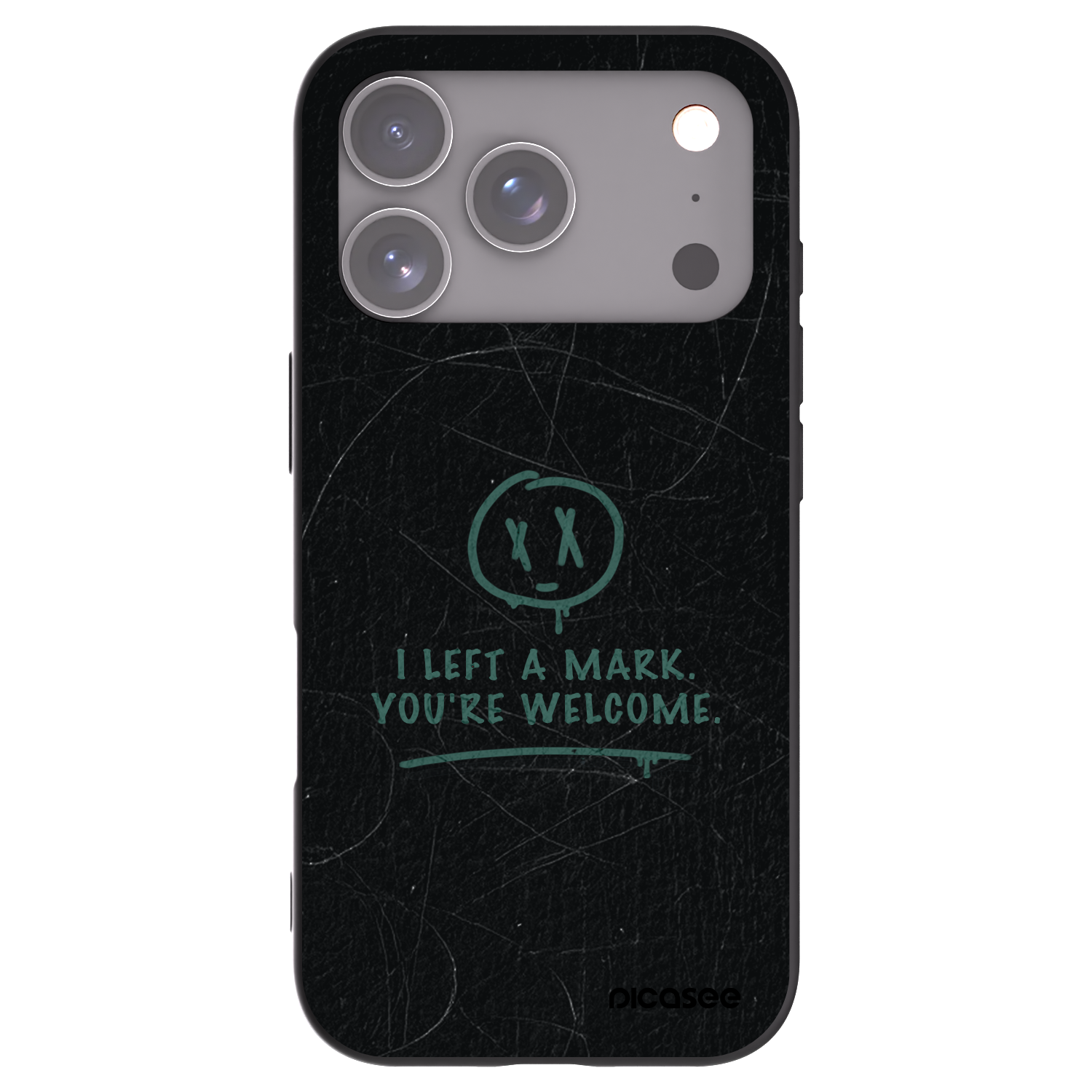 Picasee Μαύρη θήκη σιλικόνης για Apple iPhone 17 Pro - LEFT A MARK