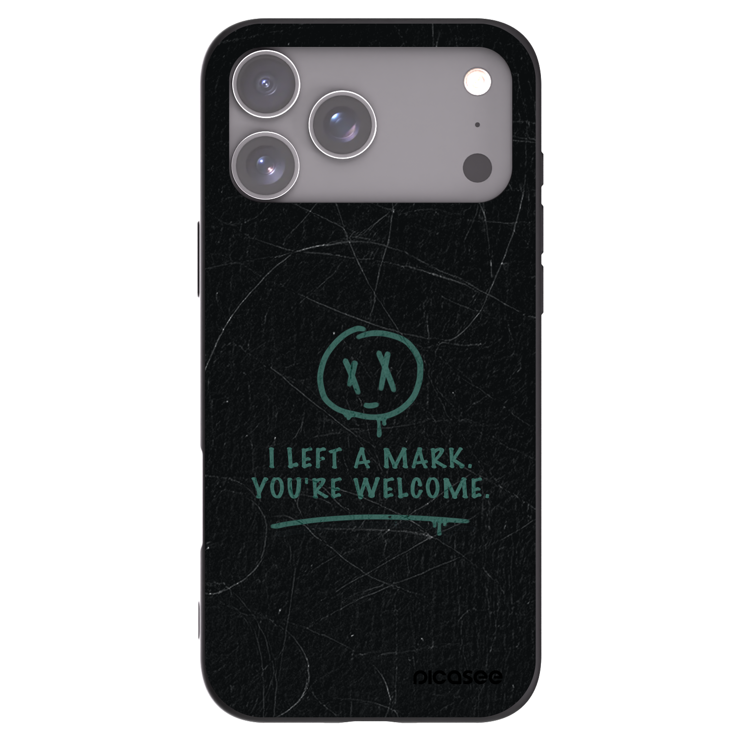 Picasee Μαύρη θήκη σιλικόνης για Apple iPhone 17 Pro Max - LEFT A MARK
