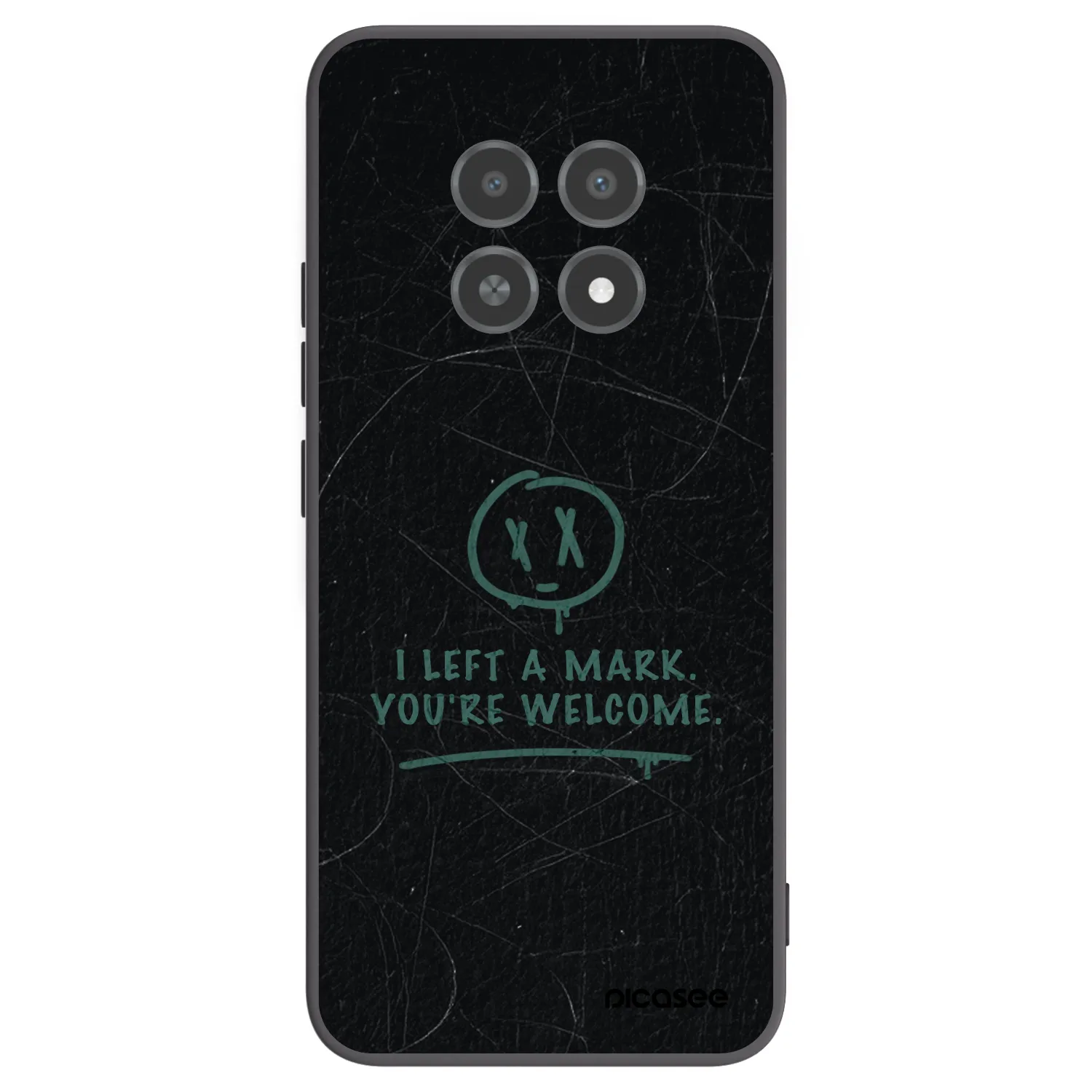 Picasee Μαύρη θήκη σιλικόνης για Realme 12X - LEFT A MARK