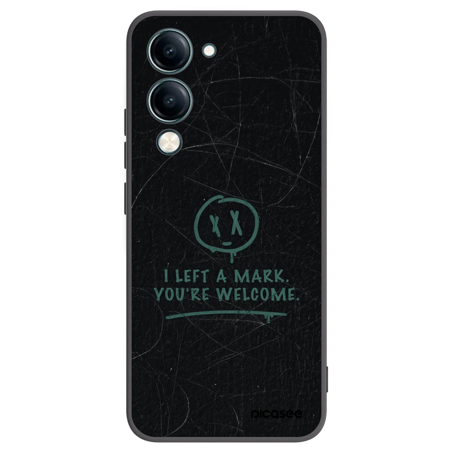 Picasee Μαύρη θήκη σιλικόνης για Vivo Y29s 5G - LEFT A MARK