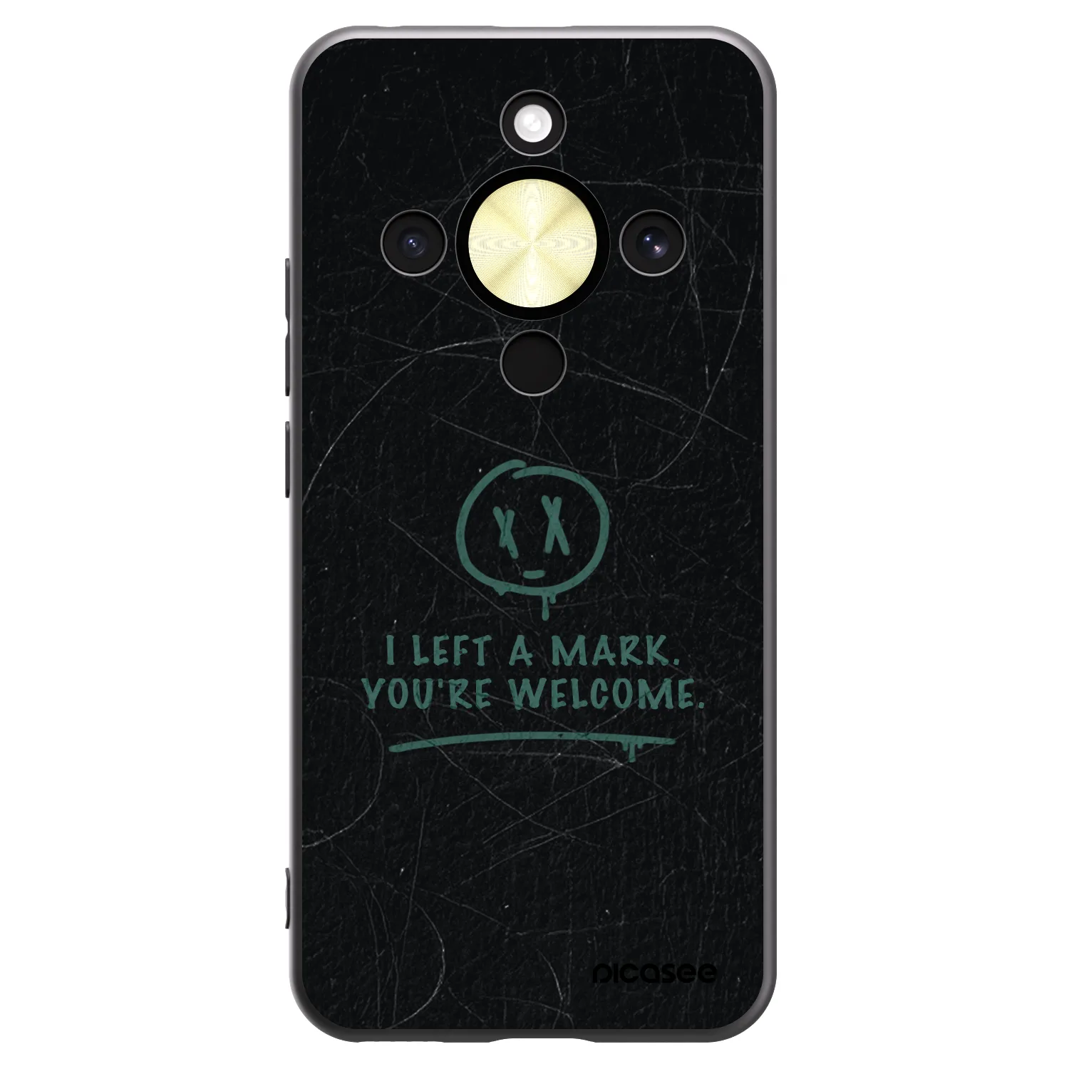 Picasee Μαύρη θήκη σιλικόνης για Honor Magic8 Lite 5G - LEFT A MARK