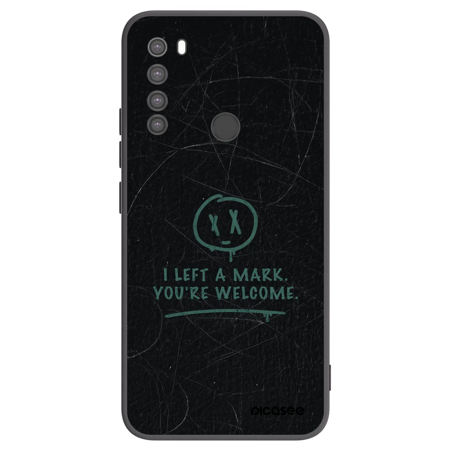 Picasee Μαύρη θήκη σιλικόνης για Xiaomi Redmi Note 8 - LEFT A MARK