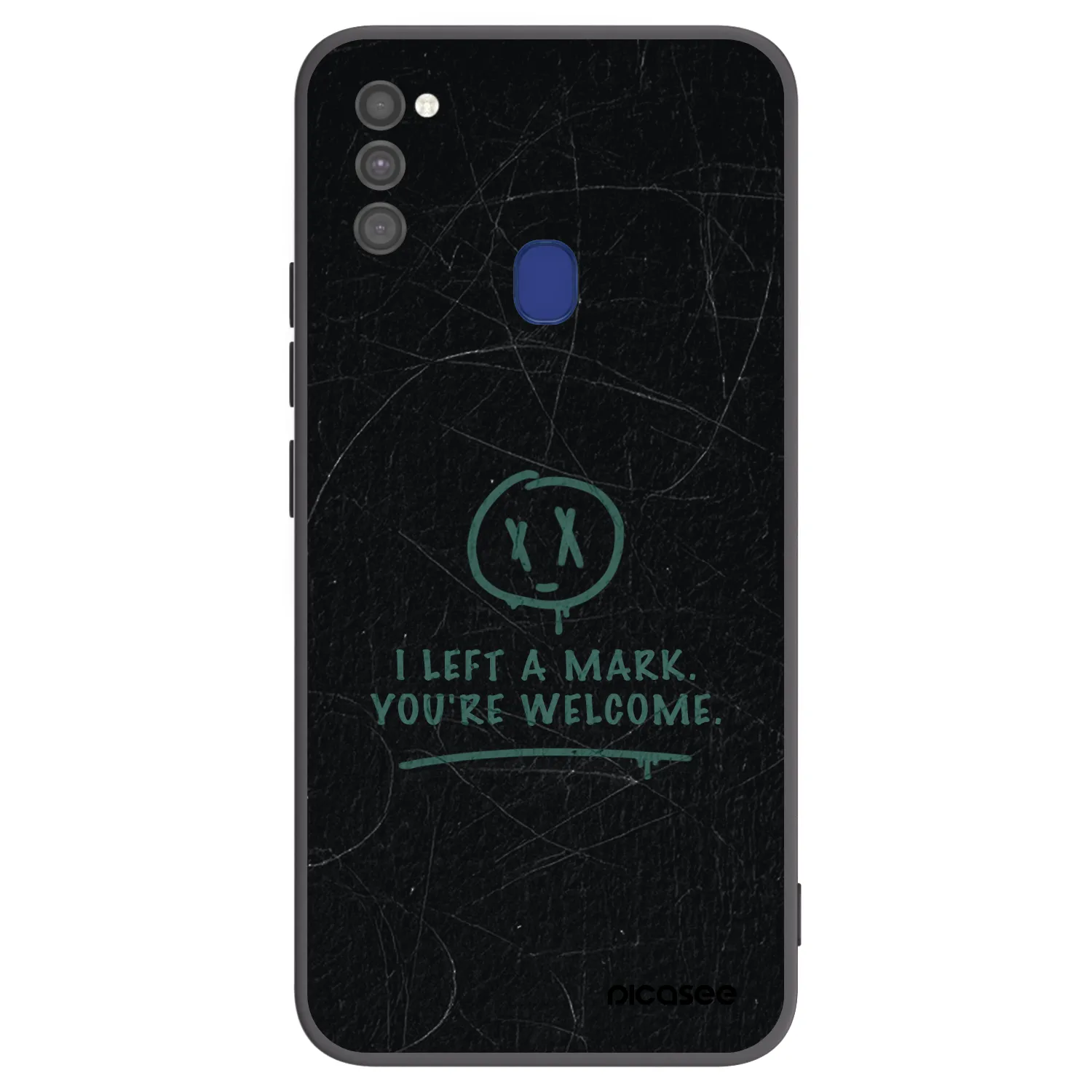 Picasee Μαύρη θήκη σιλικόνης για Samsung Galaxy M21 M215F - LEFT A MARK