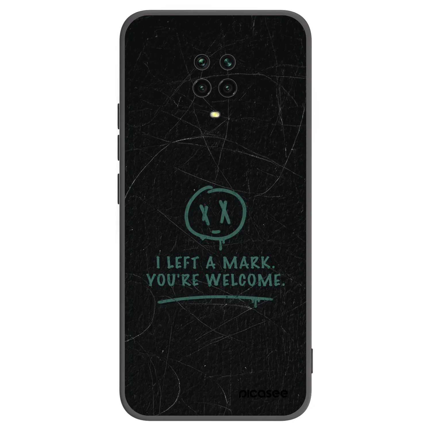 Picasee Μαύρη θήκη σιλικόνης για Xiaomi Redmi Note 9S - LEFT A MARK