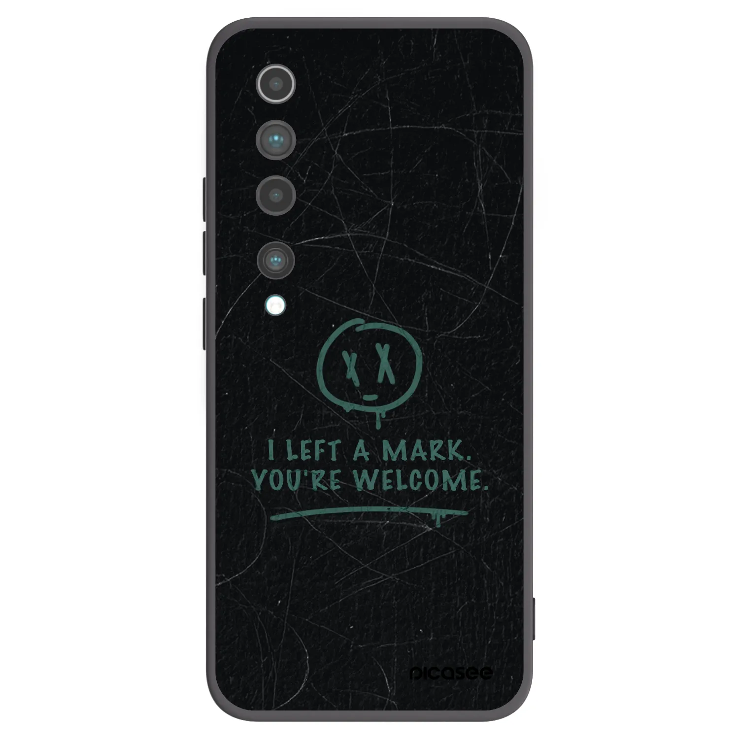 Picasee Μαύρη θήκη σιλικόνης για Xiaomi Mi 10 - LEFT A MARK