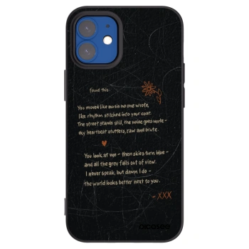 Picasee Μαύρη θήκη σιλικόνης για Apple iPhone 12 mini - POET